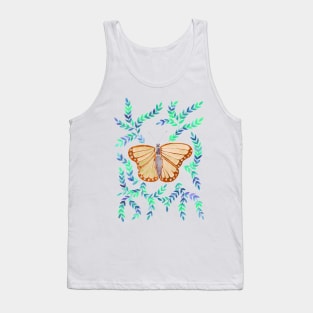 Watercolor Butterfly - Orange Tank Top